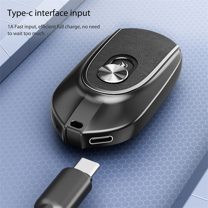 2-in-1 Mini Keychain Power Bank – 1200mAh Portable Charger