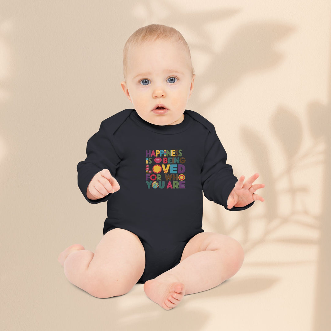 Baby Long-Sleeve Organic Bodysuit - Loved For Who You Are