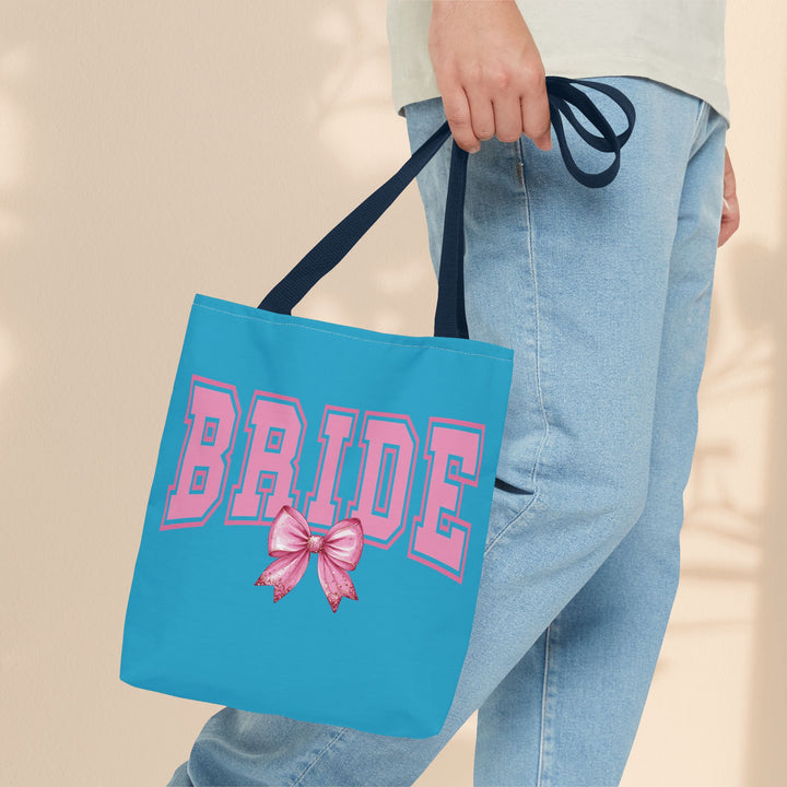 Bride Tote Bag with Bow | Bridal Shower Gift, Wedding Essentials, Bachelorette Party Accessory, Gift for Bridesmaids