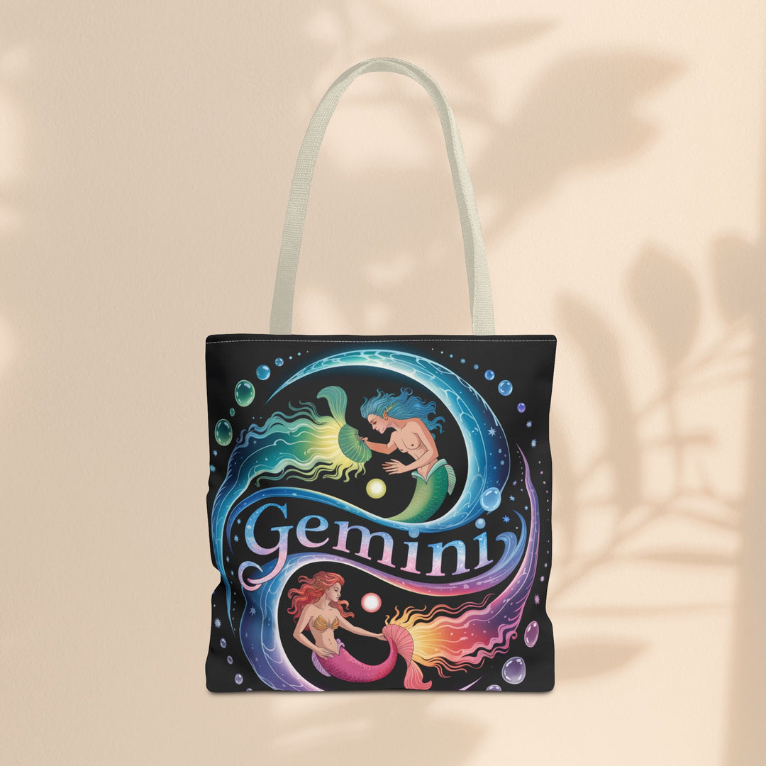 Gemini Zodiac Tote Bag - Colorful Astrology Bag, Gift for Astrology Lovers, AOP Tote for Geminis, Horoscope Design, Birthday Gift