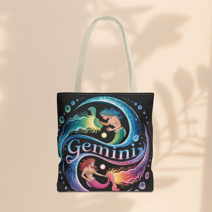 Gemini Zodiac Tote Bag - Colorful Astrology Bag, Gift for Astrology Lovers, AOP Tote for Geminis, Horoscope Design, Birthday Gift