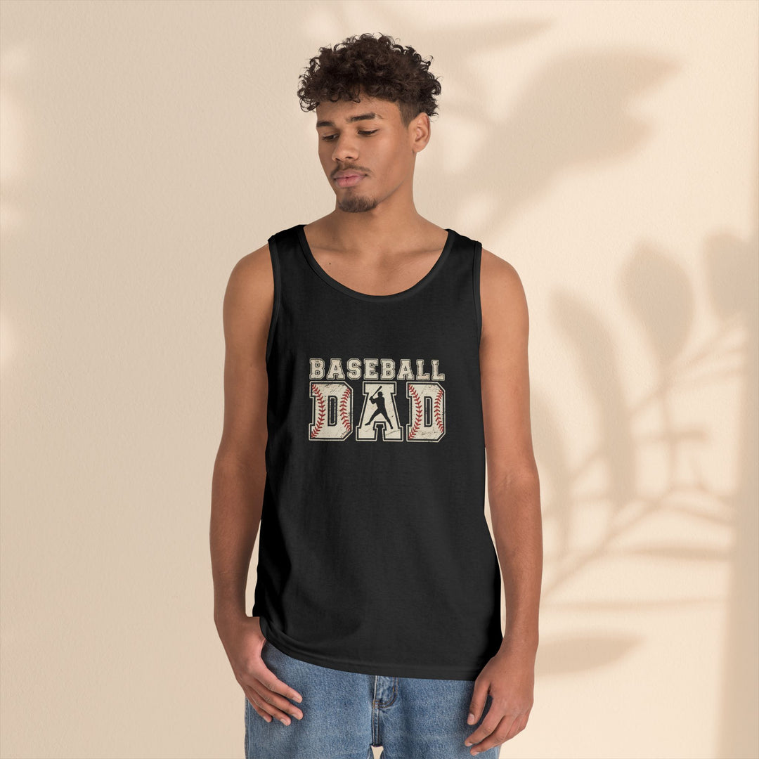 Baseball Dad Unisex Heavy Cotton Tank Top - Perfect for Summer BBQs and Game Days