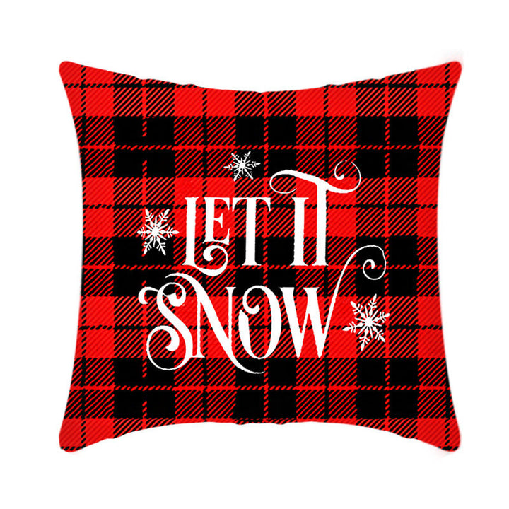 Merry Christmas Elk and Santa Plush Cushion Cover