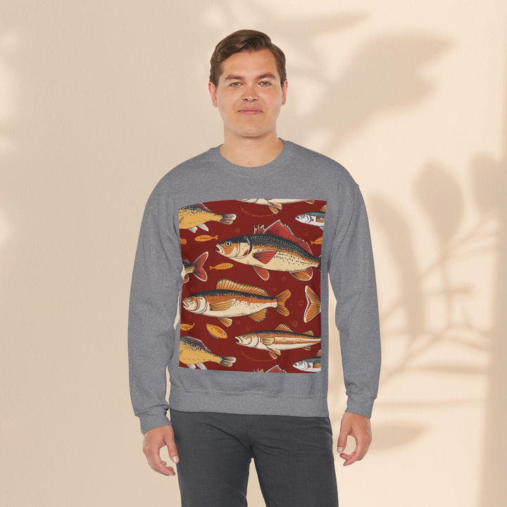 Unisex Heavy Blend™ Crewneck Sweatshirt - Red Fish