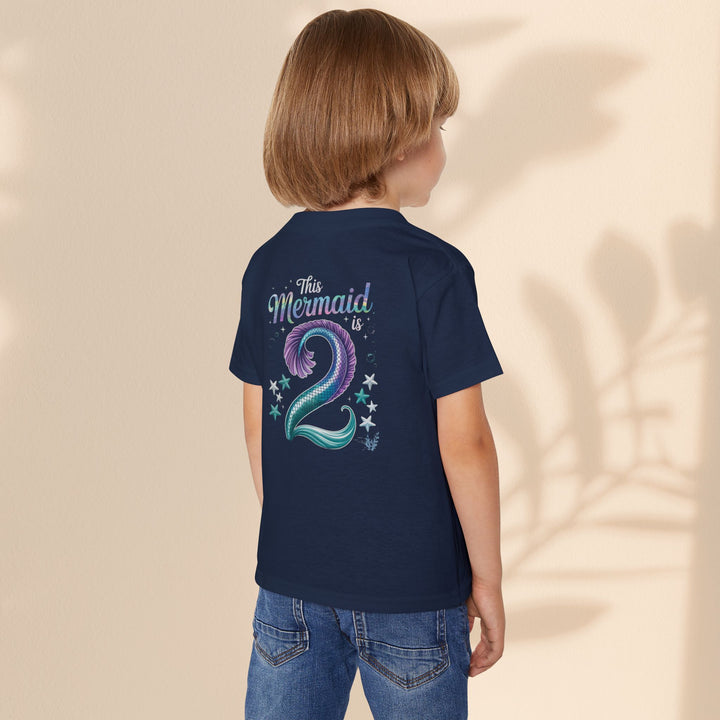 2 year old Mermaid Toddler T-Shirt | Cute Birthday Shirt, Kids Apparel, Toddler Gift, Mermaid Theme, Ocean Birthday Party