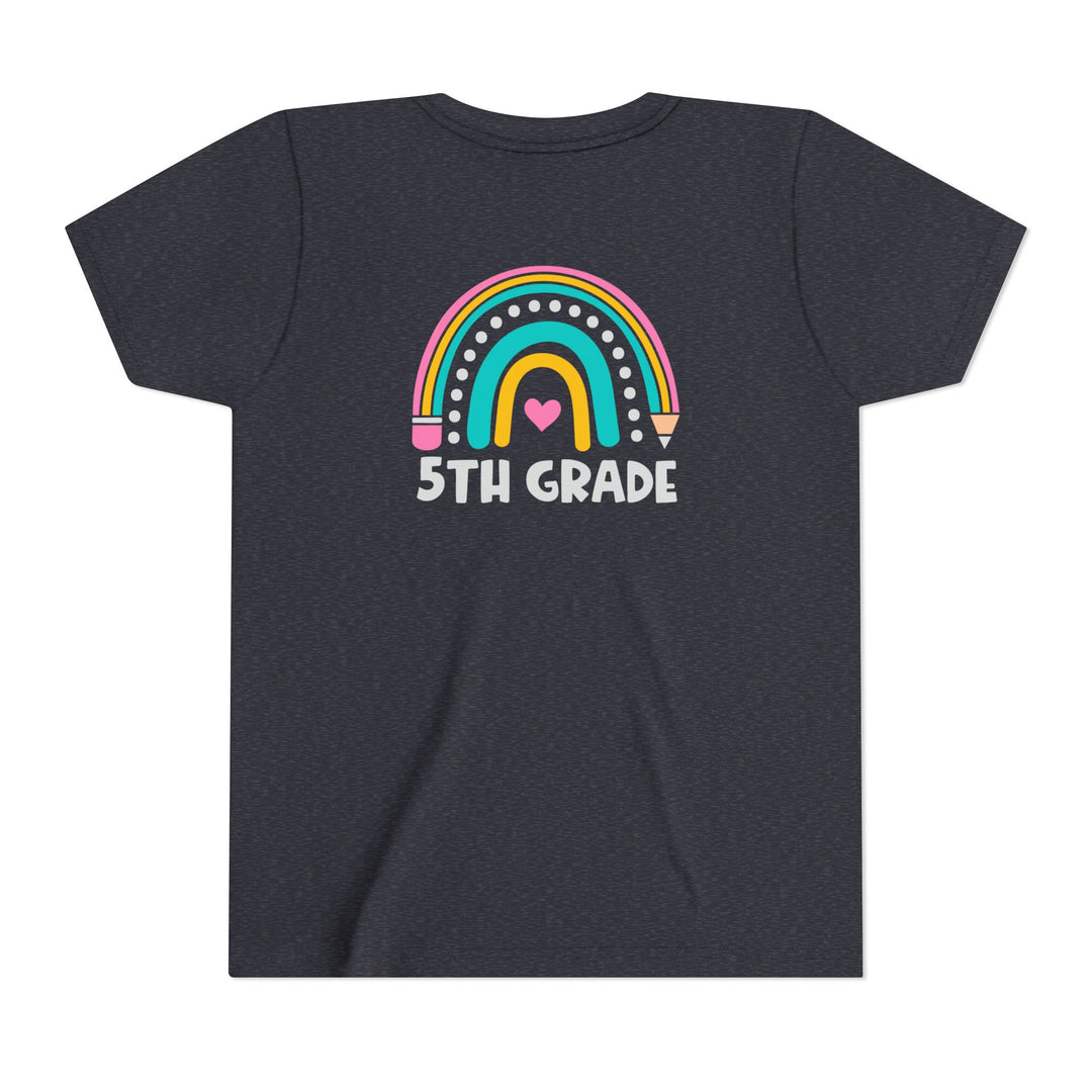 Rainbow 5th Grade Youth Tee, Back to School Shirt, Kids Birthday Gift, Elementary Student Apparel, Classroom Outfit, Fun Kids Wear
