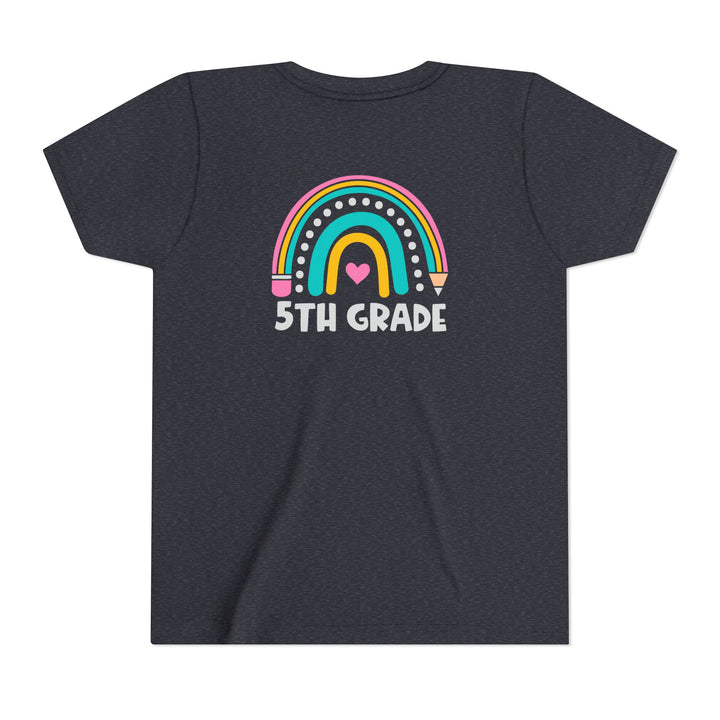 Rainbow 5th Grade Youth Tee, Back to School Shirt, Kids Birthday Gift, Elementary Student Apparel, Classroom Outfit, Fun Kids Wear