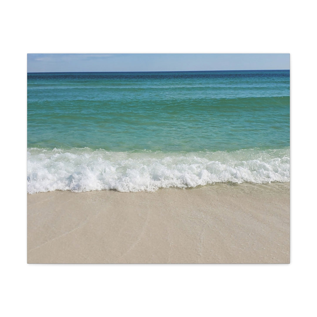 Beach Waves Matte Canvas Print – 1.25-Inch Stretched Seascape