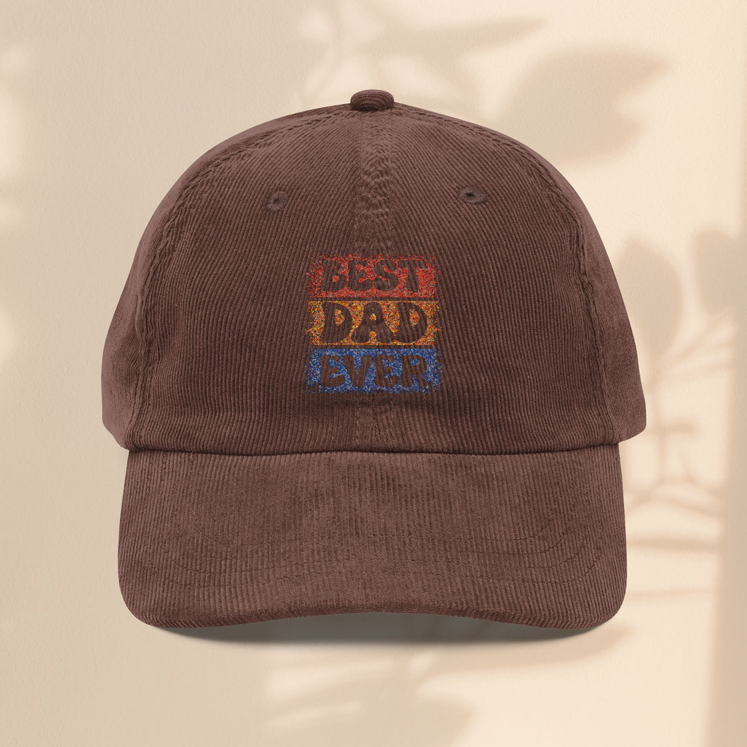 Vintage Corduroy Cap - 'World's Best Dad Ever' Embroidery