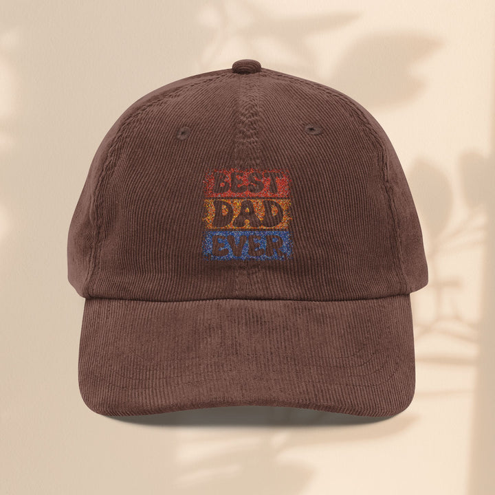Vintage Corduroy Cap - 'World's Best Dad Ever' Embroidery