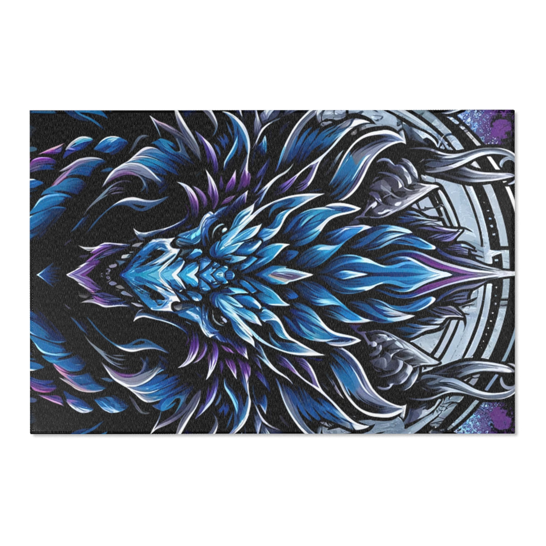 Mystical Dragon Area Rug - Bohemian Home Decor, Gift for Fantasy Lovers