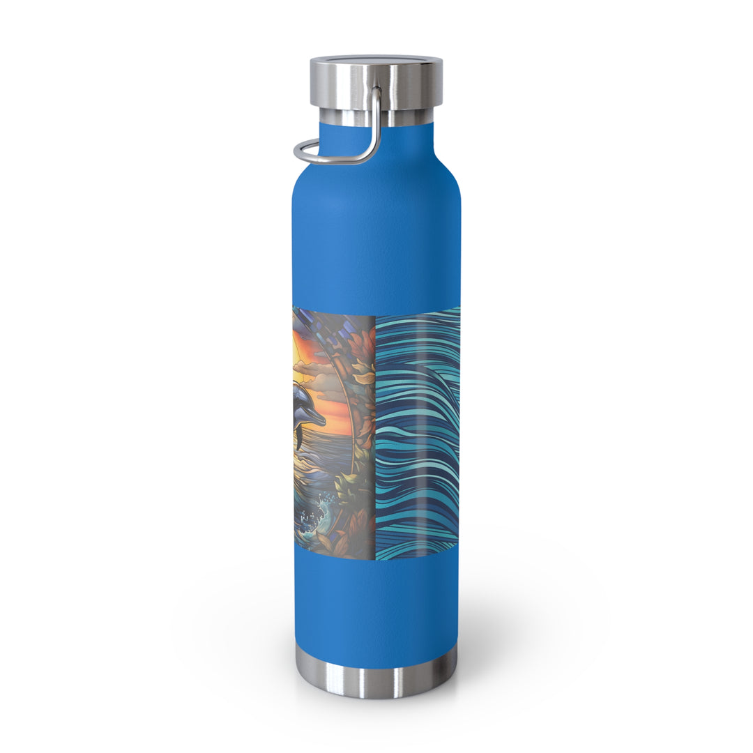 Copper Vacuum Insulated Bottle, 22oz - Dolphin Love