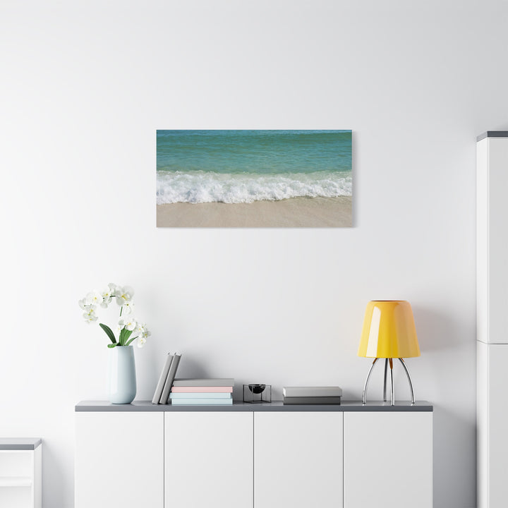 Beach Waves Matte Canvas Print – 1.25-Inch Stretched Seascape