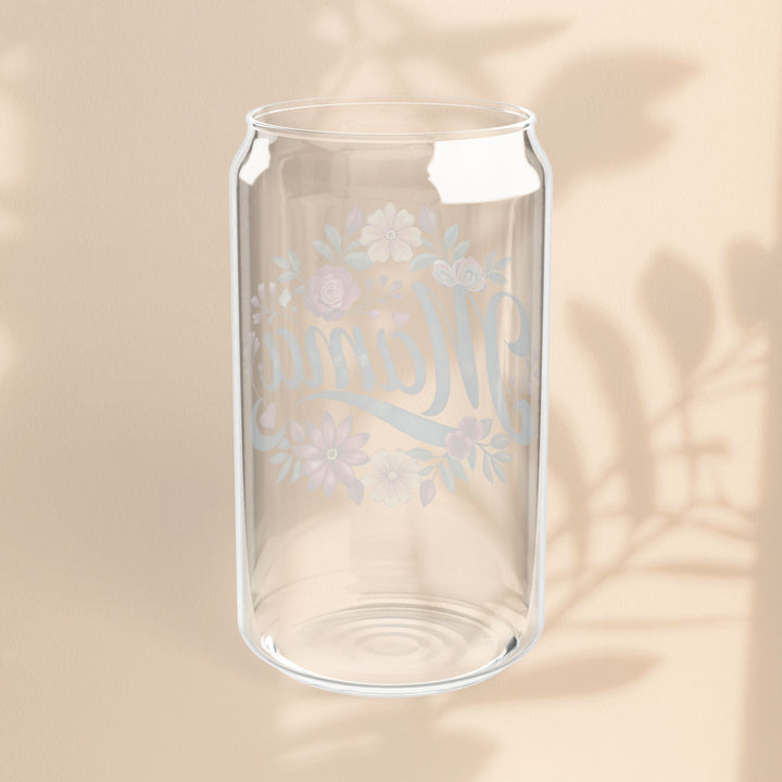 Floral Mama Sipper Glass - 16oz Eco-Friendly Drinkware