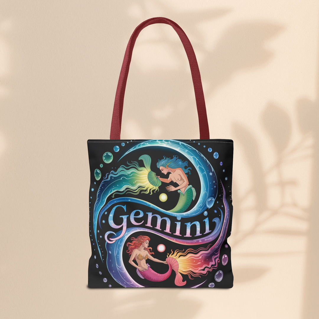 Gemini Zodiac Tote Bag - Colorful Astrology Bag, Gift for Astrology Lovers, AOP Tote for Geminis, Horoscope Design, Birthday Gift