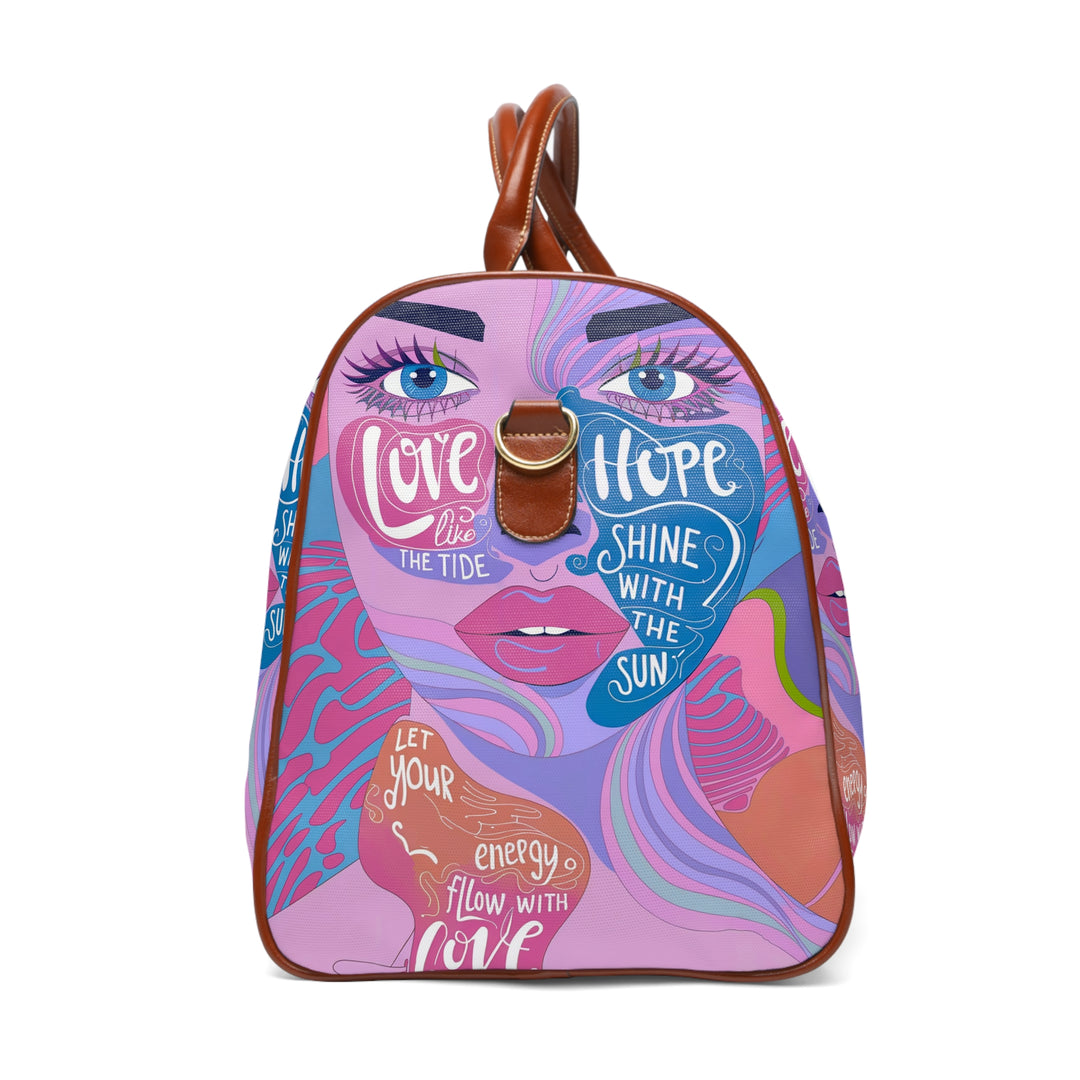 Colorful Art-Inspired Waterproof Travel Bag - Bring Love & Hope on Your Journey!