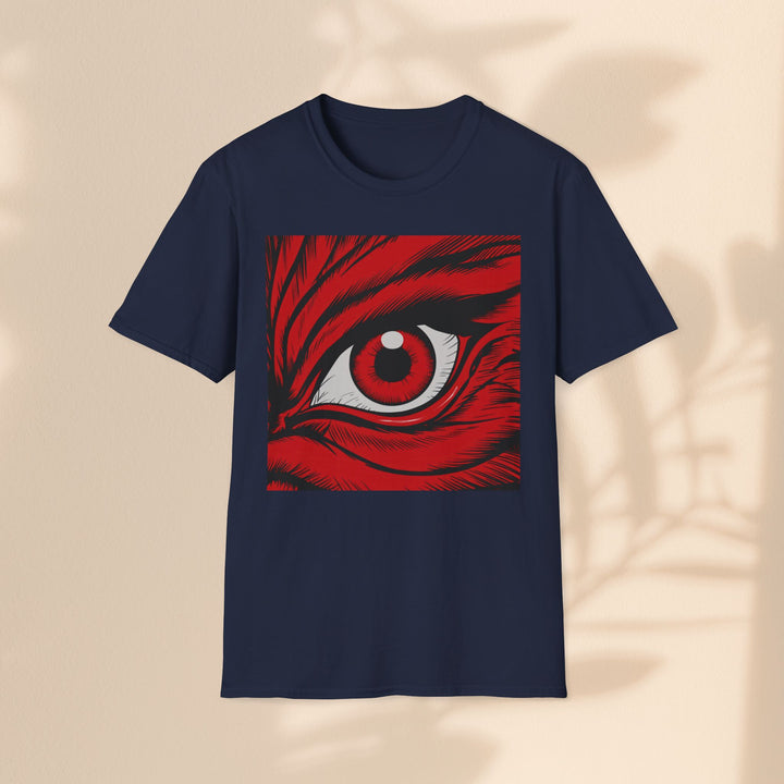 Red Tiger Eye T-Shirt — Bold Graphic Animal Print Tee