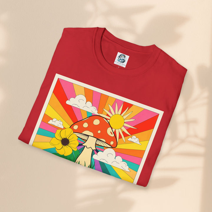 Feeling Groovy Unisex T-Shirt - Retro Mushroom Design