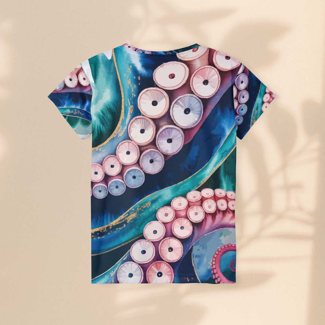 Octopus Tentacle Women's Sports Jersey — All-Over Print Marine Art Top