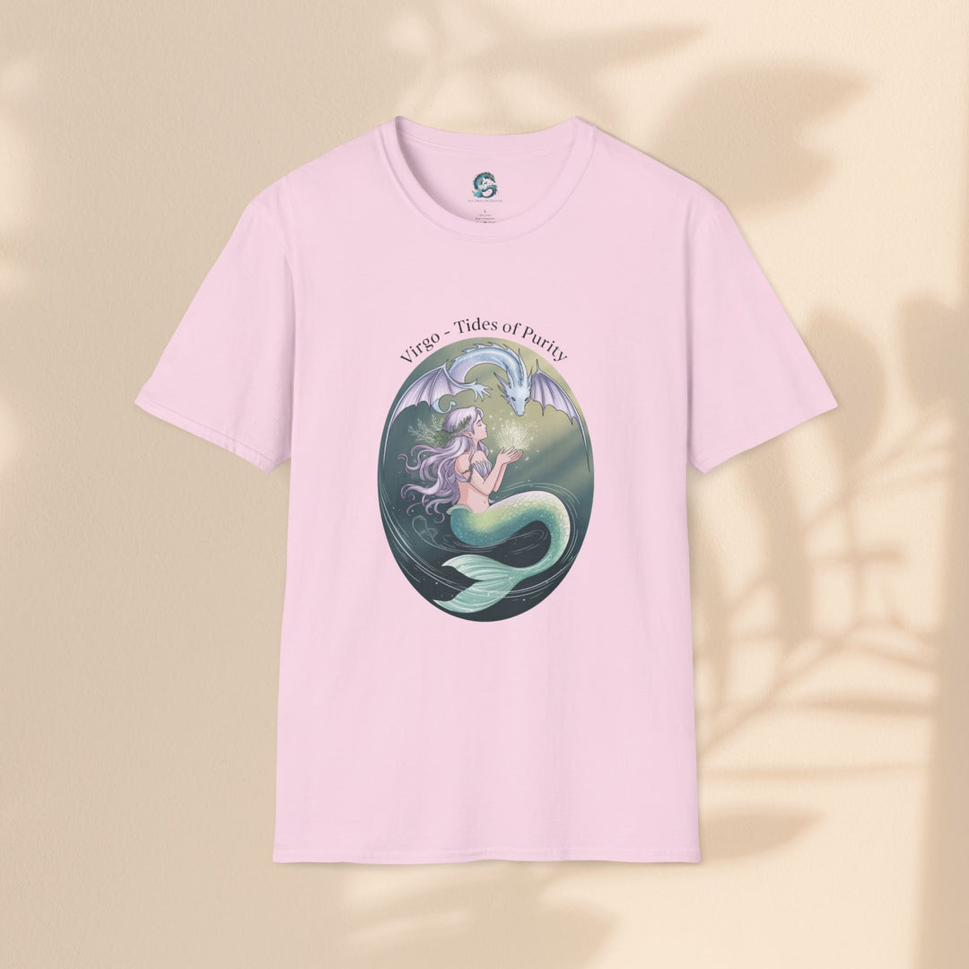Mermaid Virgo T-Shirt, Ocean Art Tee, Summer Fashion, Gift for Beach Lovers, Sea Creature Apparel