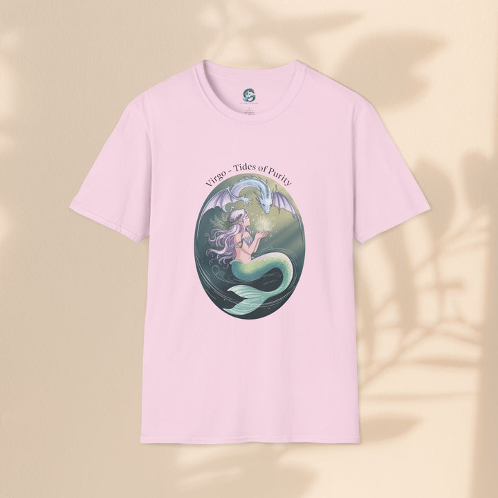 Mermaid Virgo T-Shirt, Ocean Art Tee, Summer Fashion, Gift for Beach Lovers, Sea Creature Apparel
