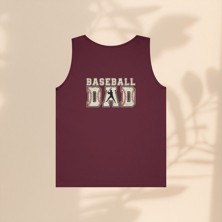 Baseball Dad Unisex Heavy Cotton Tank Top - Perfect for Summer BBQs and Game Days