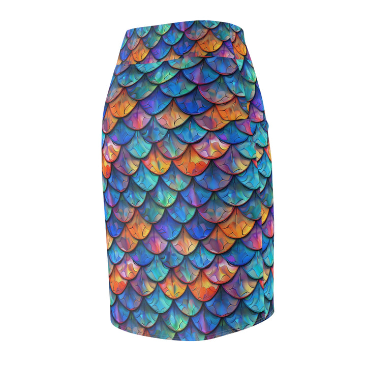 Women's Pencil Skirt - Color Me Mermaid