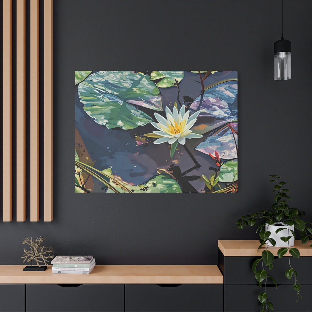 Water Lily Canvas Art Print – Nature Wall Décor