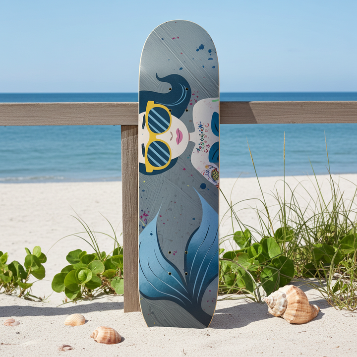 Mod Mermaid Life Skateboard – Retro Mermaid Art Deck