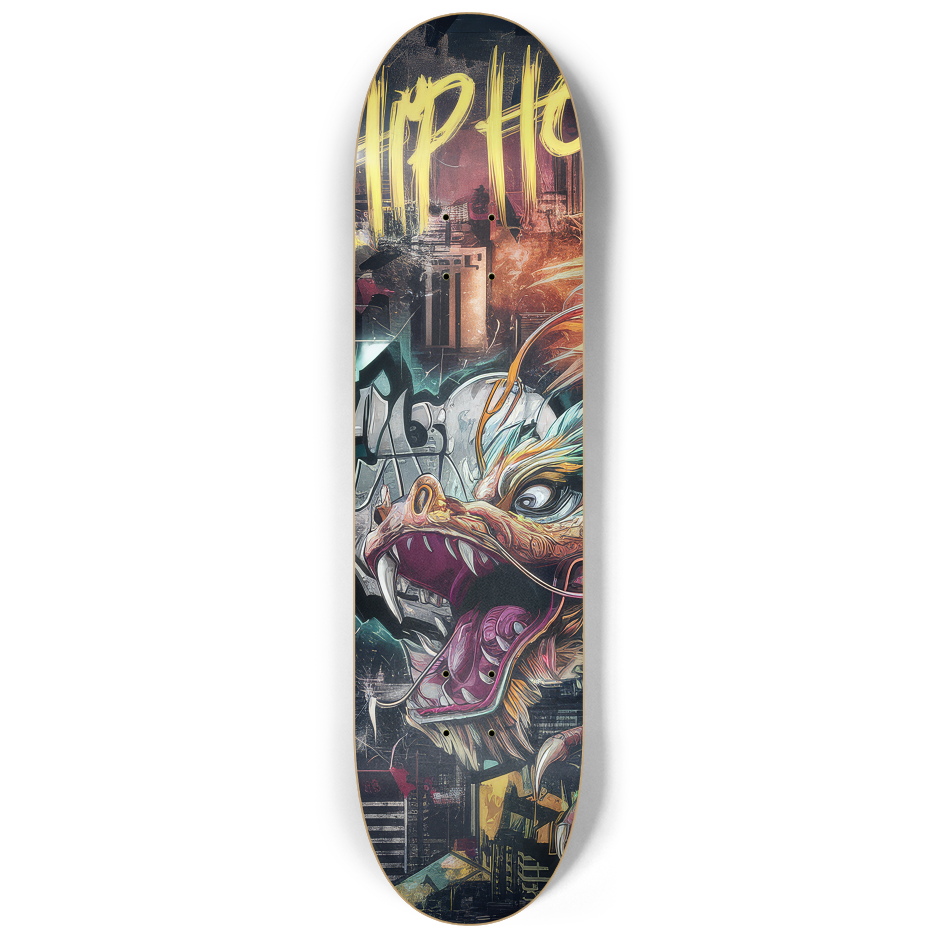 3 Skateboard Series Art - Hip Hop Dragon