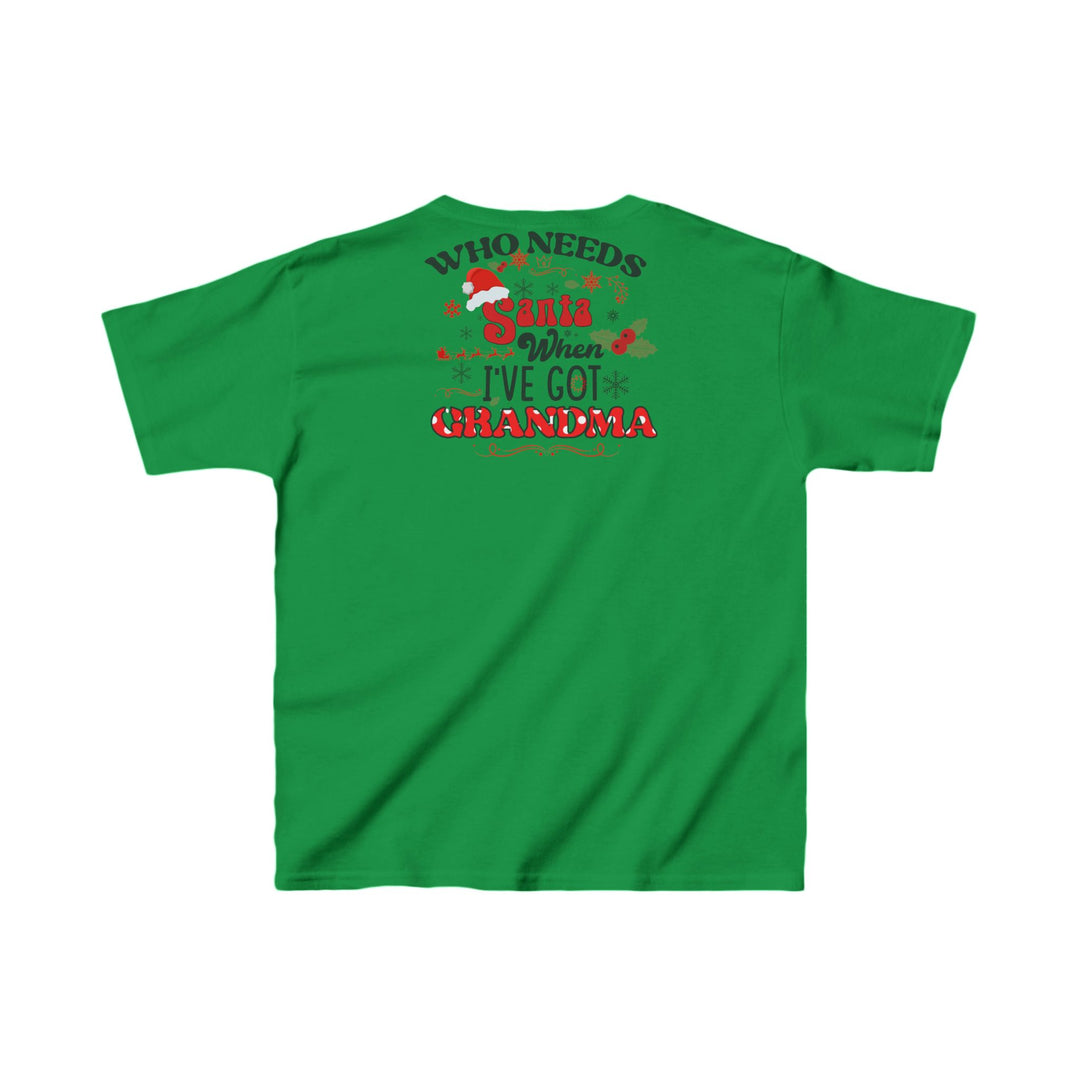 Kids Heavy Cotton™ Tee - Who Needs Santa When I Have Grandma