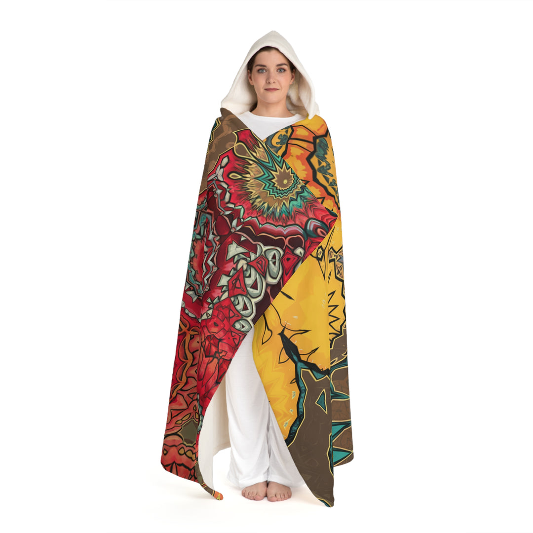 Hooded Sherpa Fleece Blanket