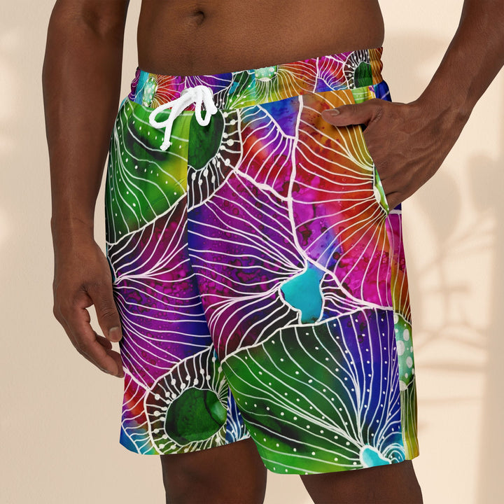 Colorful Vibrant Unisex Swim Shorts - Perfect for Summer Beach Days & Pool Parties