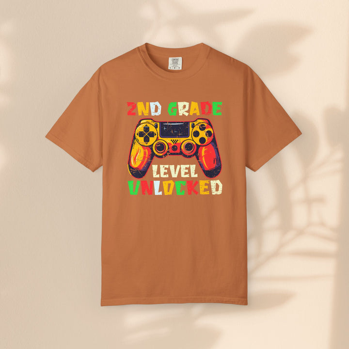 Fun Gamer T-Shirt, 2nd Grade Level Unlocked Shirt, Kids Gaming Apparel, Back to School Gift, Video Game Fan Tee