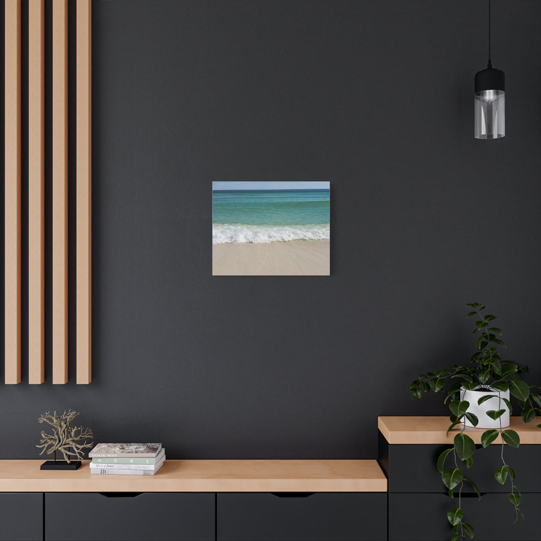 Beach Waves Matte Canvas Print – 1.25-Inch Stretched Seascape
