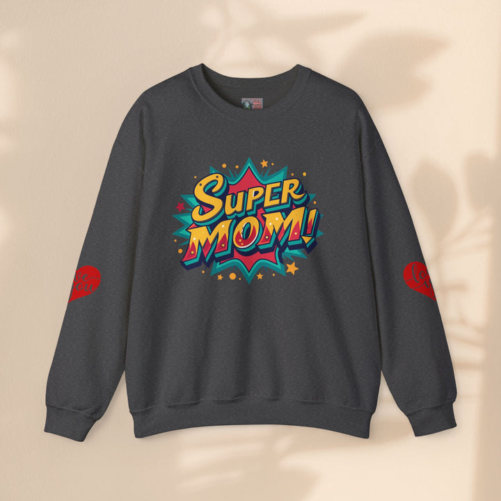 Super Mom Crewneck Sweatshirt - Perfect Gift for Mother's Day & Everyday Heroes