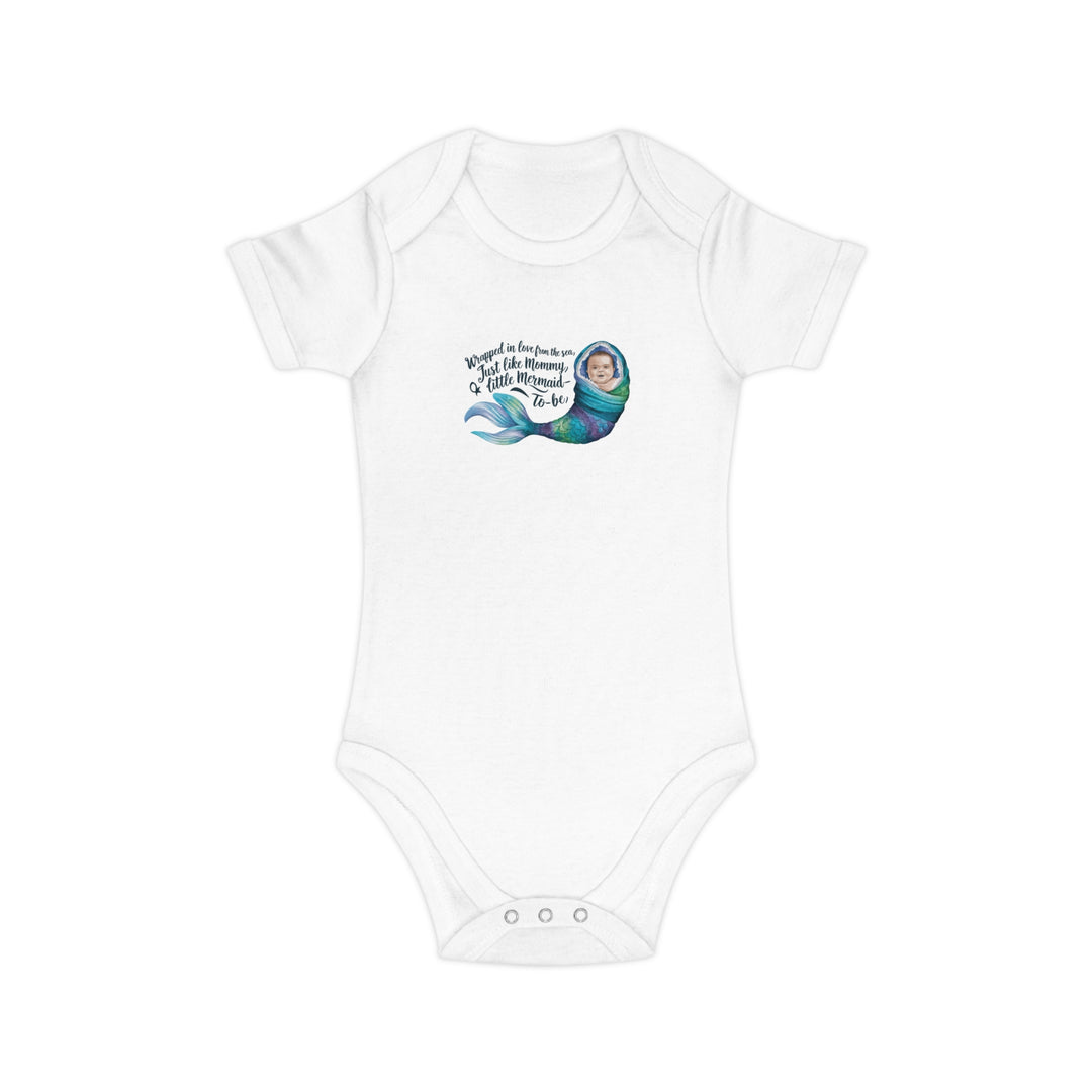 Combed Cotton Baby Bodysuit - Little Mermaid To Be