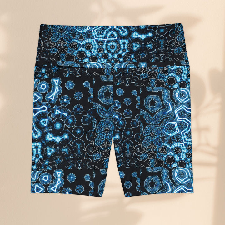 Stylish Women's Workout Shorts - Shifting Blues
