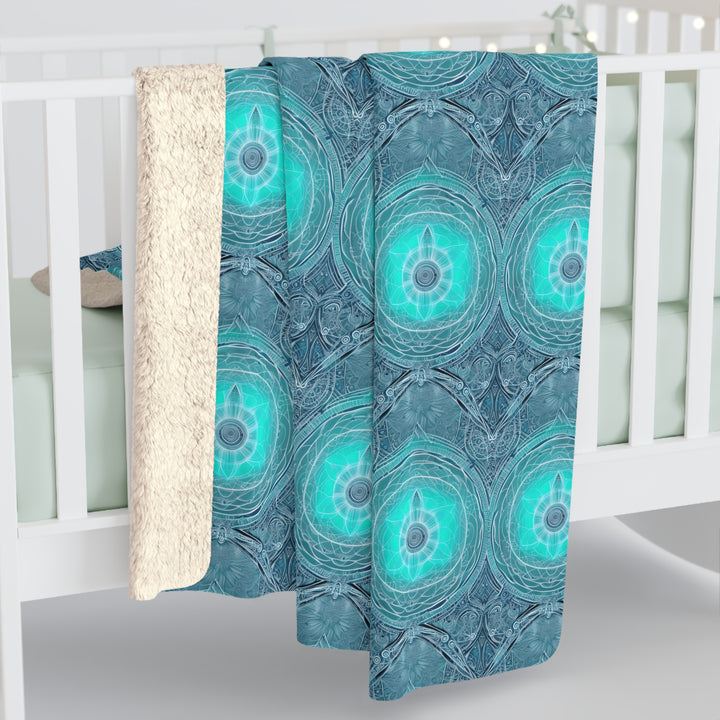 Reiki Symbols Sherpa Fleece Blanket – Healing Energy Throw for Home & Gifts