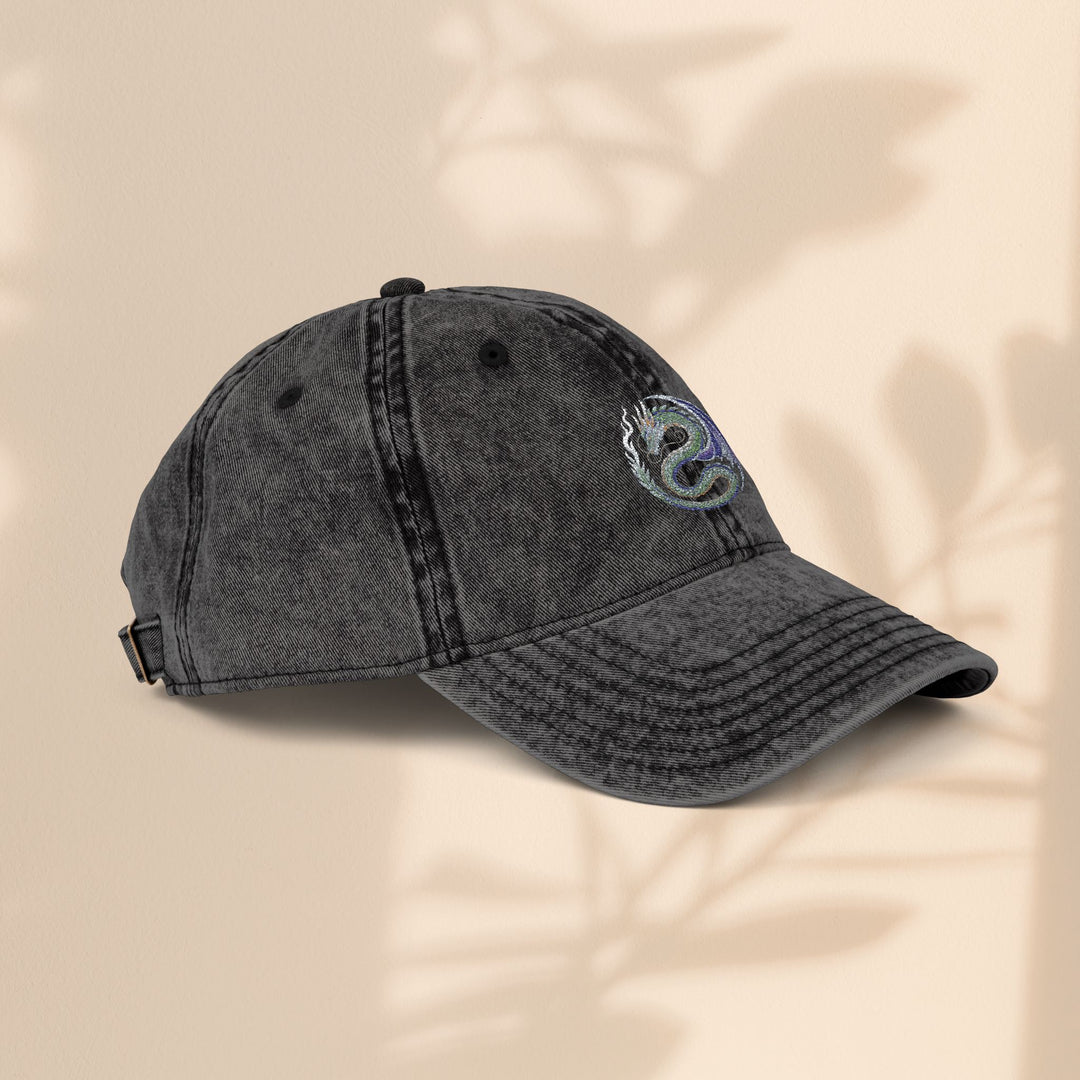Vintage Embroidered Dragon Cap, Retro Baseball Hat, Gift for Her, Boho Accessories, Festival Wear, Casual Outfit