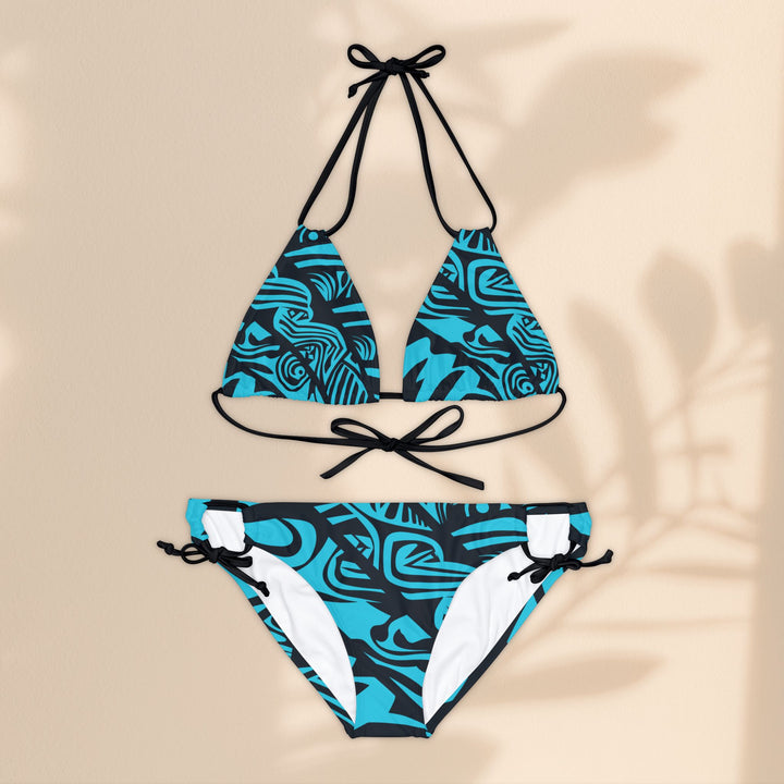 String Bikini Set - Tribal Blue