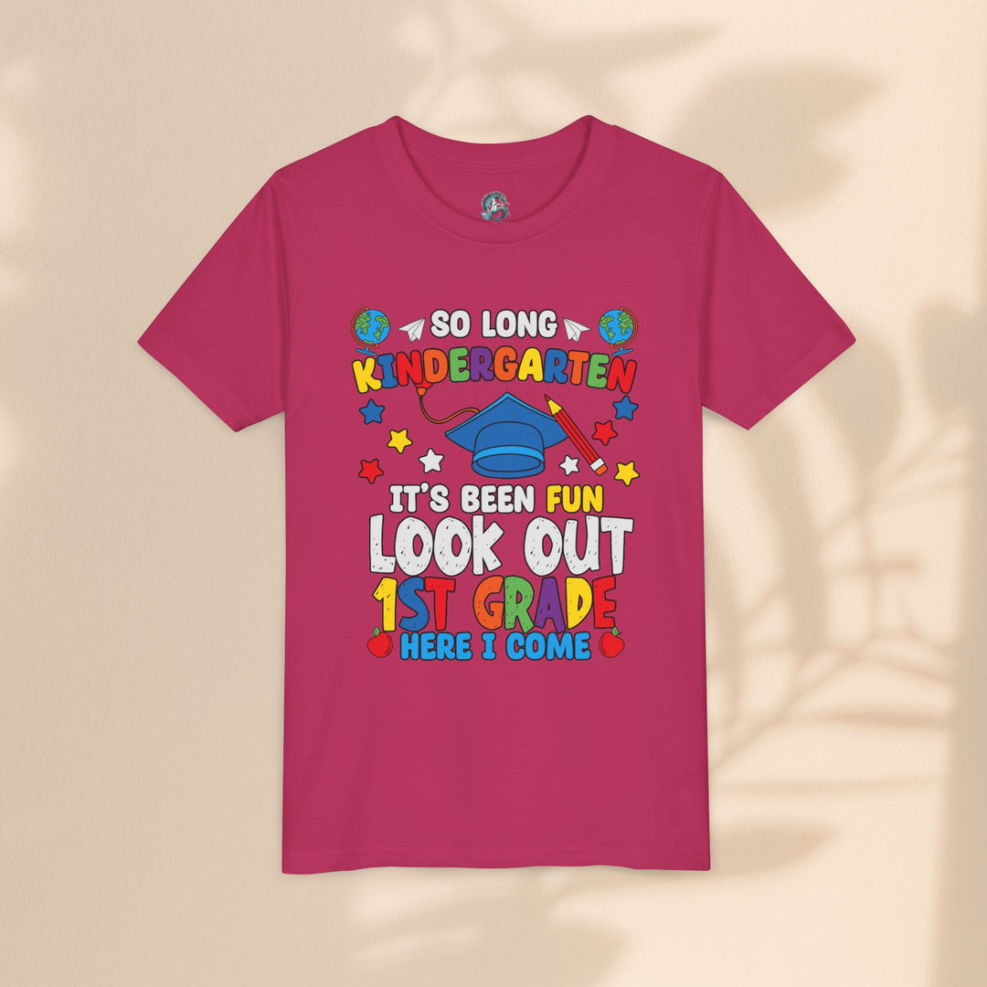 Look Out First Grade Here I Come T-Shirt - Graduation Celebration Tee, Kindergarten to 1st Grade Transition T-Shirt,