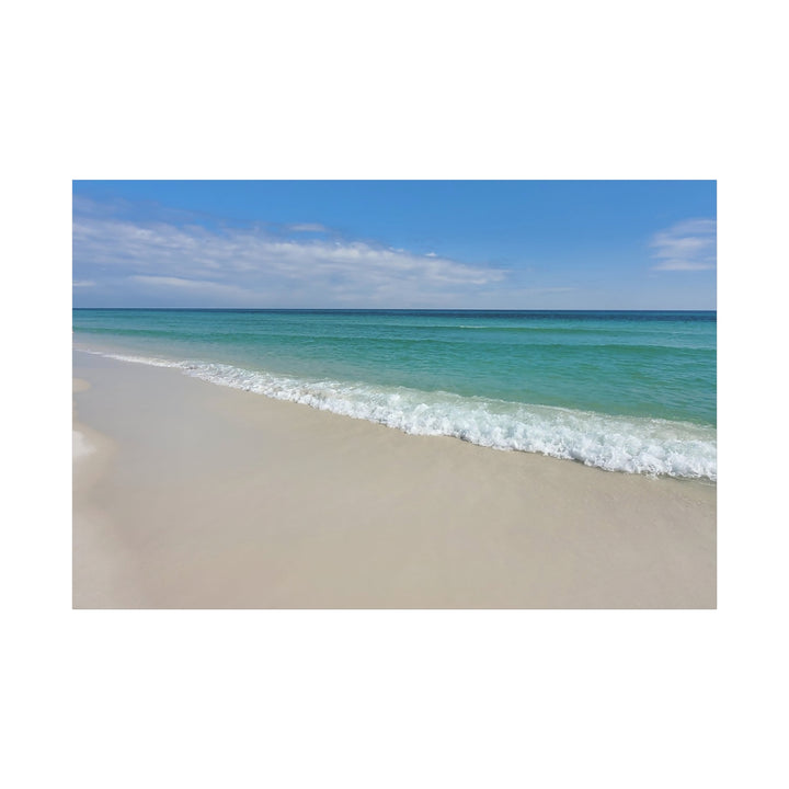 Beach Shoreline Matte Canvas Print – Tranquil Ocean Wall Art