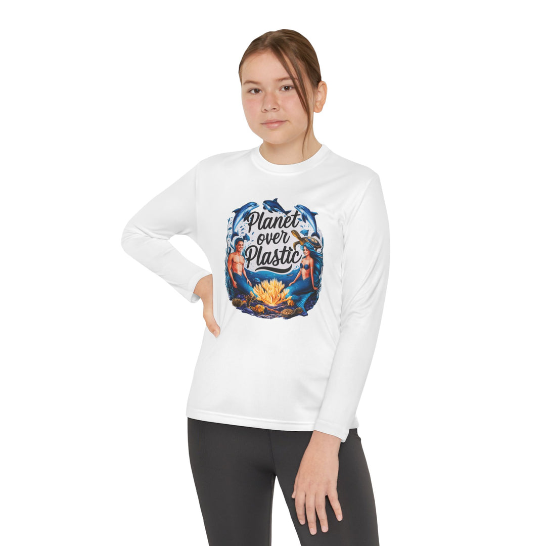 Youth Long Sleeve Competitor Tee - Planet Over Plastic