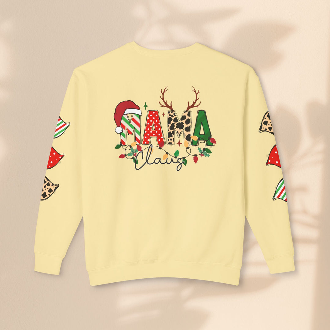 Unisex Lightweight Crewneck Sweatshirt - Mama Claus