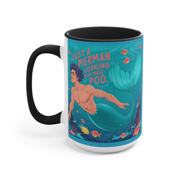 Accent Mugs - Merman Looking For His Pod