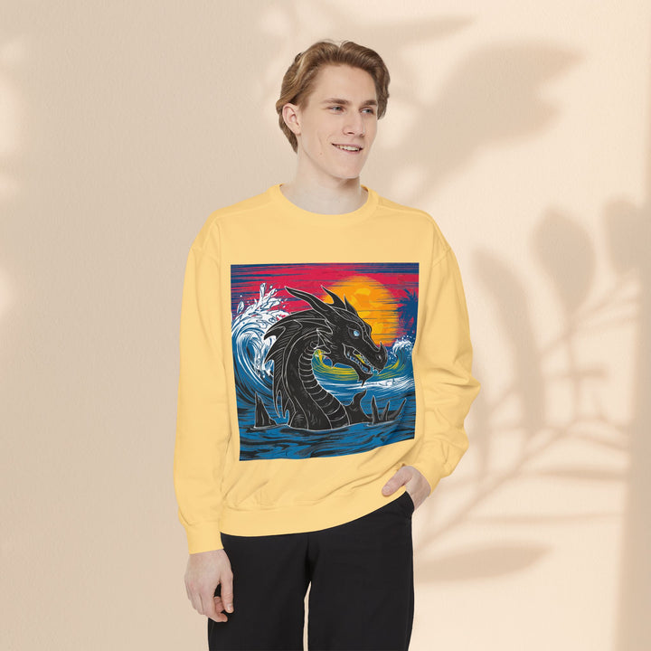 Unisex Garment-Dyed Sweatshirt - Conquering Dragon