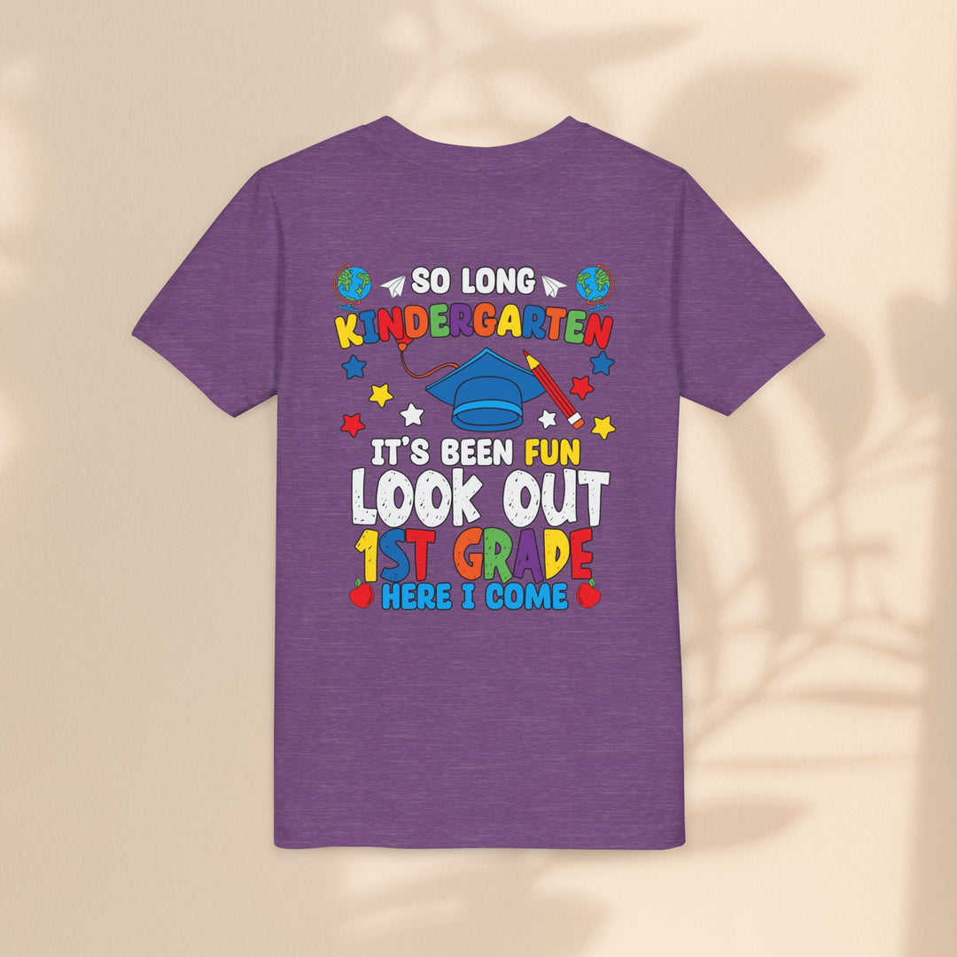 Look Out First Grade Here I Come T-Shirt - Graduation Celebration Tee, Kindergarten to 1st Grade Transition T-Shirt,