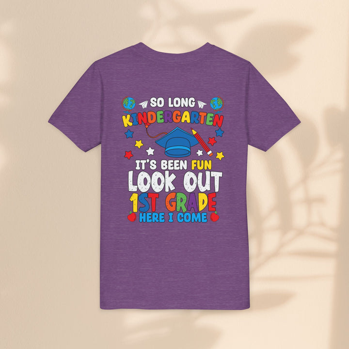 Look Out First Grade Here I Come T-Shirt - Graduation Celebration Tee, Kindergarten to 1st Grade Transition T-Shirt,