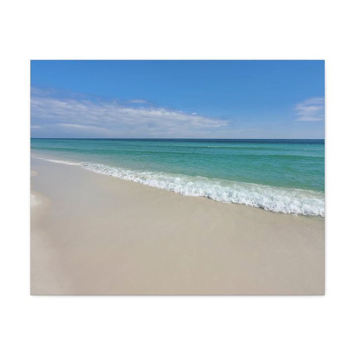Beach Shoreline Matte Canvas Print – Tranquil Ocean Wall Art